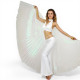 Ailes d'isis de danse orientale ouvertes blanches transparentes - 1