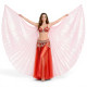 Ailes d'isis de danse orientale rose transparent - 1
