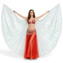 Ailes d'isis de danse orientale blanc transparent