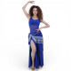 Tenue de cours de danse orientale bleu roy - 1