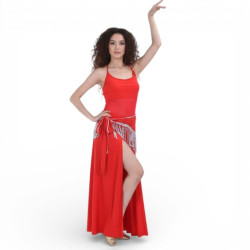 Tenue de cours de danse orientale rouge - 1