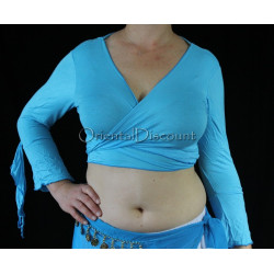 Top de cours de danse orientale turquoise
