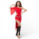 Robe de de danse orientale asymétrique rouge - 1