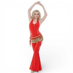 Tenue de danse orientale dentelle rouge - 2