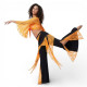 Tenue de cours de danse orientale orange - 1