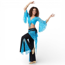Tenue de cours de danse orientale turquoise - 1