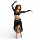 Tenue de cours de danse orientale noire et strass