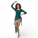 Tenue de scène danseuse orientale vert émeraude