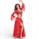Costume de danse orientale rouge top jupe