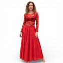 Haut dentelle et jupe aspect coton flamenco