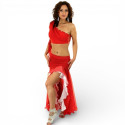 Tenue orientale top jupe rouge