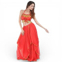 Costume de danse orientale rouge