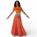 Costume tribal de danse orientale orange