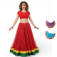 Tenue Bollywood femme insienne pas cher choli et jupe - 3 couleurs dispo