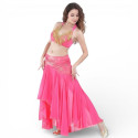 Ensemble de danse orientale top jupe sirène fushia
