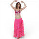 Costume de danse orientale soutien gorge + jupe fuschia - 1