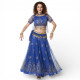 Costume de danse bollywood adulte 3 pièces - bleu roy