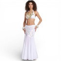 Ensemble de danse orientale top jupe sirène blanc