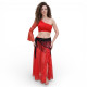 Costume de danse flamenco orientale 2 pièces rouge - 1