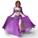 Tenue de danse orientale 3 pièces violette