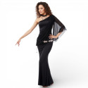 Robe de danse orientale longue femme noire