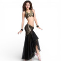 Ensemble de danse orientale top jupe sirène noir