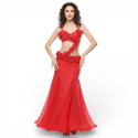 Costume pro de danse orientale Flower rouge et strass