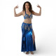 Costume de danse orientale strass bleu roy - 1