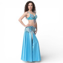 Costume de danse orientale 3 pièces turquoise