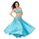 Tenue de danse orientale turquoise et argent 3 pièces - 1