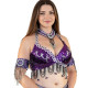 Soutien gorge de danse orientale Bonnet D/E violet - 1