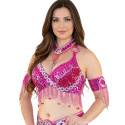 Soutien gorge de danse orientale Bonnet D/E fuschia