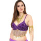 Soutien gorge de danse orientale flower violet bonnet C - 1