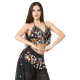 Ensemble coordonné de danse noir multicolore - 1