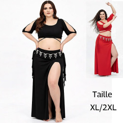 Costume de danse orientale rouge ou noir Taille XL/2XL - 1