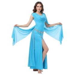 Robe de danse orientale turquoise femme - 1