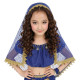 Brassière enfant de danse orientale couleur bleu roy - 1