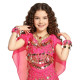 Brassière enfant de danse orientale à manches courtes fuschia - 1