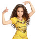 Brassière enfant de danse orientale à manches courtes jaune - 1