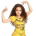 Brassière enfant de danse orientale à manches courtes jaune