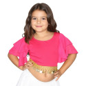 Haut enfant de danse orientale fuschia