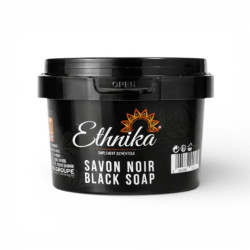 Savon noir Ethnika Black Soap pot ouvert texture savon noir marocain authentique