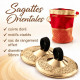 sagattes orientales cuivre doré diamètre 58 mm avec sac de rangement