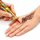 Tube henné Golecha marron prêt à l’emploi – pâte mehendi pour tatouage indien mains et corps - 2