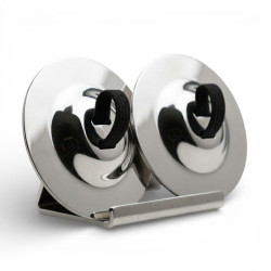 Sagattes de danse orientale argentées pour une main - 1