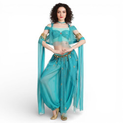 Tenue Princesse Jasmine Femme bleu ciel - 2