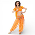 Costume de danse orientale top sarouel orange