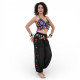 Ensemble oriental de danse noir multicolore sarouel top - 1