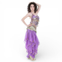 Costume de danse orientale top sarouel violet
