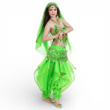Costume de danse orientale top sarouel vert clair